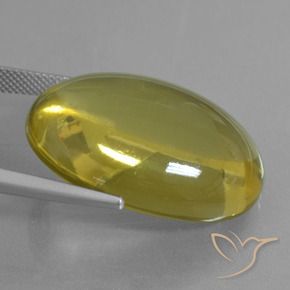 Quartz Gemstone in 28.8 x 20.9 mm Size for Sale, Quartz Stone in Bumblebee Yellow Color