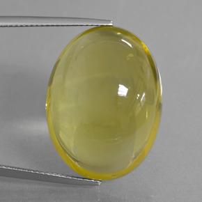 43.06 ct Yellow Quartz Gemstone, Quartz Gem in Oval Cabochon Shape for Sale.