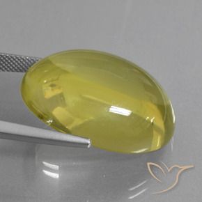 Quartz Gemstone in 27 x 20 mm (calibrated) Size for Sale, Quartz Stone in Bumblebee Yellow Color
