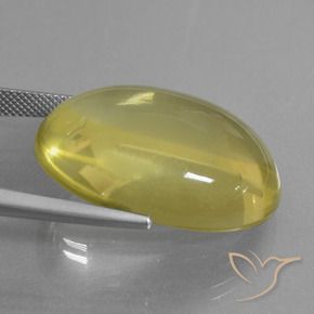 Quartz Gemstone in 28.8 x 21.4 mm Size for Sale, Quartz Stone in Medium-Light Yellow Color