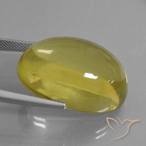 Quartz Gemstone in 27 x 20 mm (calibrated) Size for Sale, Quartz Stone in Bumblebee Yellow Color
