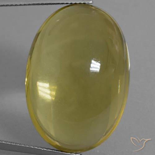 55.39ct Natural Deep Yellow Quartz, Oval, Transparent