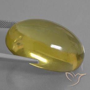 Quartz Gemstone in 29.1 x 20.3 mm Size for Sale, Quartz Stone in Deep Yellow Color
