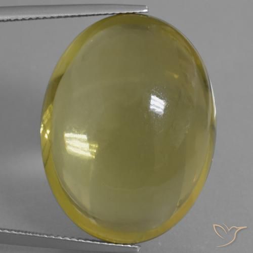 53.11ct Natural Medium Yellow Quartz, Oval, Transparent