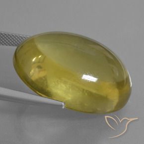Quartz Gemstone in 27.6 x 21.2 mm Size for Sale, Quartz Stone in Medium Yellow Color