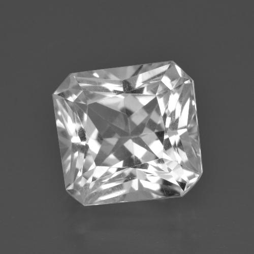 Cuarzo Blanco Corte Octágon / Forma de Tijera de 10,8 x 10,3mm de Brasil, peso de 5.67 ct, piedra preciosa natural No tratado en claridad VS, Cuarzo de 1 pieza - Color: Blanco claro, dureza Mohs de 7 Adecuado para joyas de uso diario, Photo A