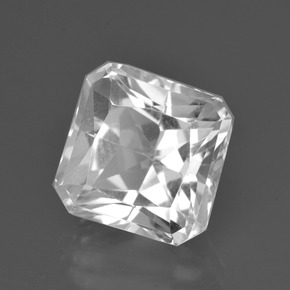 6.22 ct White Quartz Stone, Natural Quartz in Octagon / Scissor Cut Shape for Sale
