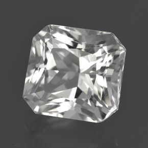 6.73 ct White Quartz Stone, Natural Quartz in Octagon / Scissor Cut Shape for Sale
