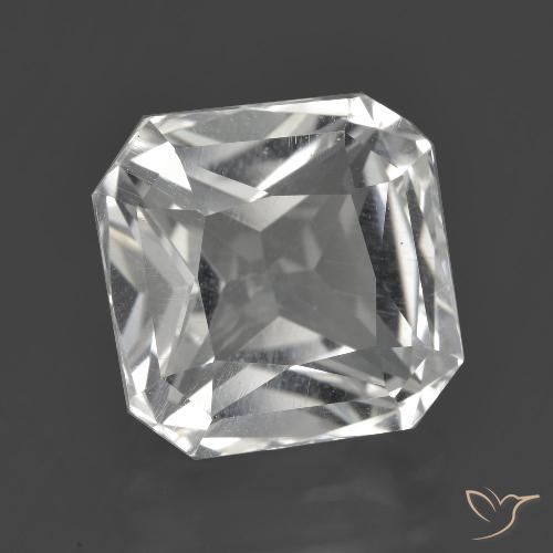 8.44 ct White Quartz, 11.7 x 11.7 mm Octagon Cut From Brazil, Photo A