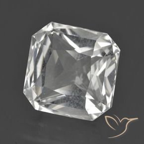 8.44 ct White Quartz Stone, Natural Quartz in Octagon / Scissor Cut Shape for Sale
