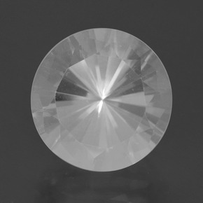 9.03 ct White Quartz Gemstone, Quartz Gem in Diamond-Cut Shape for Sale.