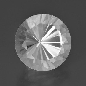9.08 ct White Quartz Stone, Natural Quartz in Diamond-Cut Shape for Sale