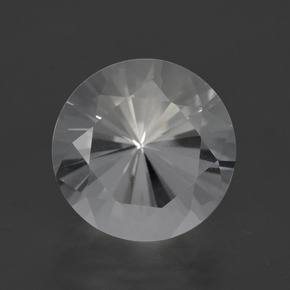 Белый Кварц Камень - 8.1ct Бриллиантовая Огранка (ID: 408373)