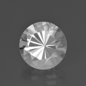 5.59 ct White Quartz Stone, Natural Quartz in Diamond-Cut Shape for Sale