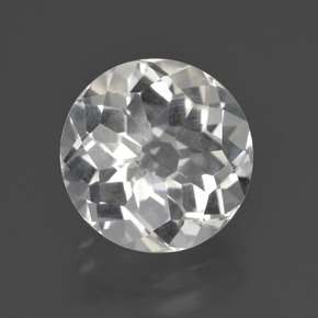5.69 ct White Quartz Gemstone, Quartz Gem in Round Petal Cut Shape for Sale.