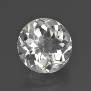 5.69 ct White Quartz Stone, Natural Quartz in Round Petal Cut Shape for Sale