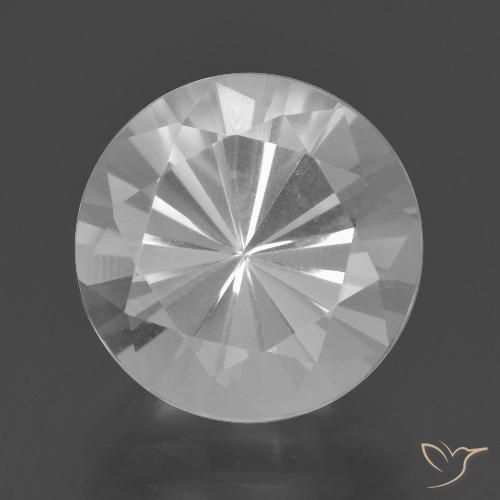 6.95 ct White Quartz, 12.7 mm Diamond Cut From Brazil, Photo A