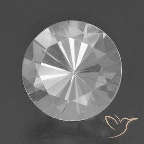 6.95 ct White Quartz Stone, Natural Quartz in Diamond-Cut Shape for Sale