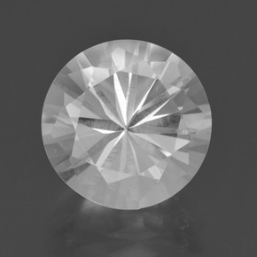 5.71 ct White Quartz Gemstone, Quartz Gem in Diamond-Cut Shape for Sale.