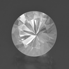 5.71 ct White Quartz Stone, Natural Quartz in Diamond-Cut Shape for Sale
