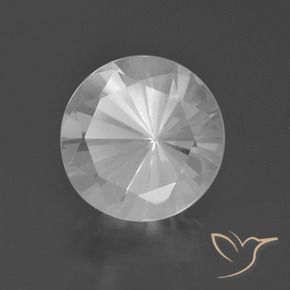 5.17 ct White Quartz Stone, Natural Quartz in Diamond-Cut Shape for Sale
