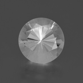 3.06 ct White Quartz Gemstone, Quartz Gem in Diamond-Cut Shape for Sale.