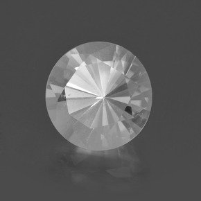 3.06 ct White Quartz Stone, Natural Quartz in Diamond-Cut Shape for Sale