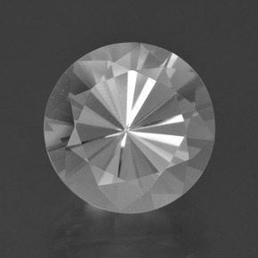 Weiß Quarz Edelstein - 6.9ct Diamanten-Schliff (ID: 408740)
