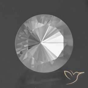 6.89 ct White Quartz Stone, Natural Quartz in Diamond-Cut Shape for Sale