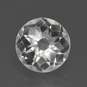 5.11 ct White Quartz Gemstone, Quartz Gem in Round Petal Cut Shape for Sale.