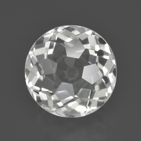 Blanco Cuarzo Gema - 5.9ct Corte de pétalo circular (ID: 413186)