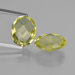 2.4ct Oval Checkerboard (double sided) Lemon Quartz for sale thumb image of 2.4ct Oval Checkerboard (double sided) Lemon Quartz (ID: 416739)