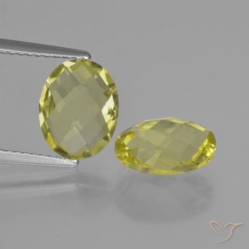 4.17 ct Yellow Quartz, 10 x 7.9 mm Oval Checkerboard From Brazil, Photo A