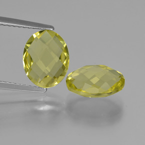 2.3ct Oval Checkerboard (double sided) Lemon Quartz Gem for sale 2.3ct Oval Checkerboard (double sided) Lemon Quartz Gem (ID: 417074)