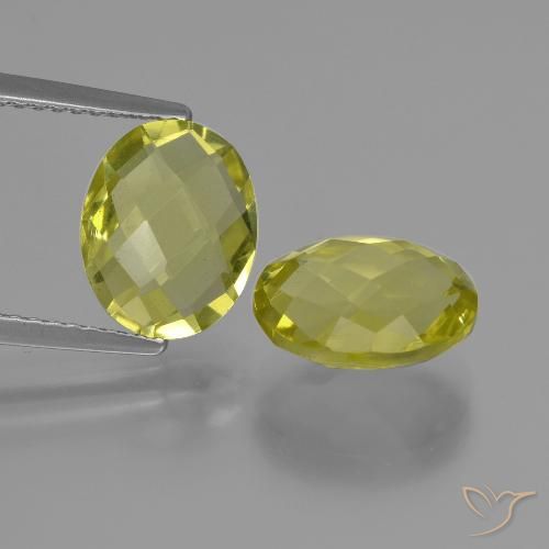 4.52 ct Yellow Quartz, 9.8 x 7.9 mm Oval Checkerboard From Brazil, Photo A