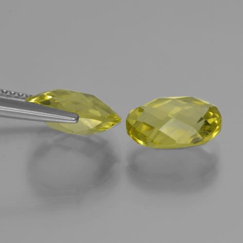 Quartz Gemstones in 10 x 8 mm (calibrated) Size for Sale, Quartz Stones in Pineapple Yellow Color