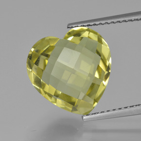 6.7ct Heart Checkerboard (double sided) Lemon Quartz Gem for sale 6.7ct Heart Checkerboard (double sided) Lemon Quartz Gem (ID: 417132)