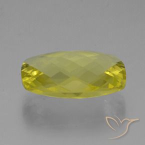14.86 ct Yellow Quartz Stone, Natural Quartz in Cushion Checkerboard (double sided) Shape for Sale