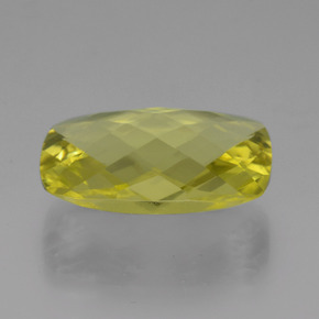 15.30 ct Yellow Quartz Stone, Natural Quartz in Cushion Checkerboard (double sided) Shape for Sale