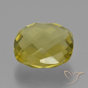 25.83 ct Yellow Quartz Stone, Natural Quartz in Cushion Checkerboard (double sided) Shape for Sale