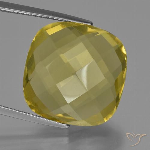 24.24ct Natural Light Yellow Quartz, Cushion, VVS
