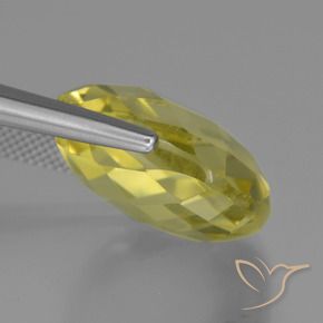Quartz Gemstone in 19 x 19 mm (calibrated) Size for Sale, Quartz Stone in Pineapple Yellow Color