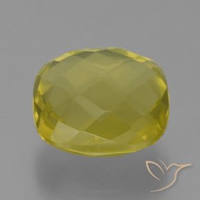 26.94 ct Yellow Quartz Stone, Natural Quartz in Cushion Checkerboard (double sided) Shape for Sale