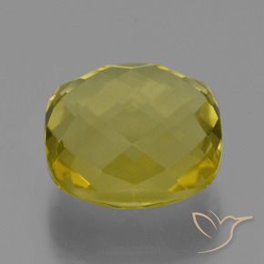 27.30 ct Yellow Quartz Stone, Natural Quartz in Cushion Checkerboard (double sided) Shape for Sale