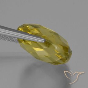 Quartz Gemstone in 19 x 19 mm (calibrated) Size for Sale, Quartz Stone in Light Yellow Color