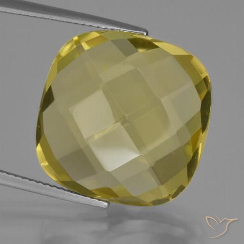 27.07ct Natural Pineapple Yellow Quartz, Cushion, VVS-VS