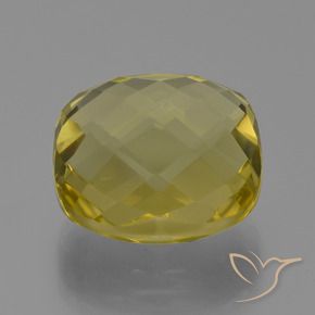 27.07 ct Yellow Quartz Stone, Natural Quartz in Cushion Checkerboard (double sided) Shape for Sale