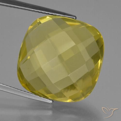 27.14ct Natural Light Yellow Quartz, Cushion, VVS-VS