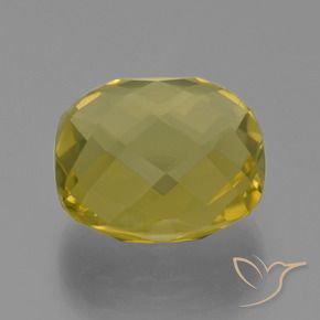 27.14 ct Yellow Quartz Stone, Natural Quartz in Cushion Checkerboard (double sided) Shape for Sale