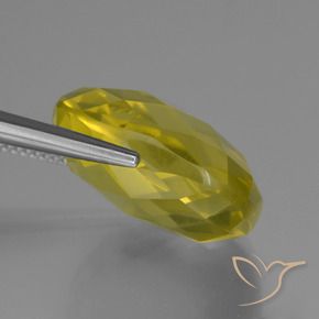 Quartz Gemstone in 19 x 19 mm (calibrated) Size for Sale, Quartz Stone in Medium-Light Yellow Color